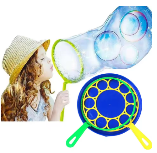 صورة صانع فقاعة اللعب في الهواء الطلق آلة فقاعة الصابون تهب لوحة فقاعة الصابون الأزرق الداكن للأطفال هدية طبق كبير فقاعة مجموعة منفاخ