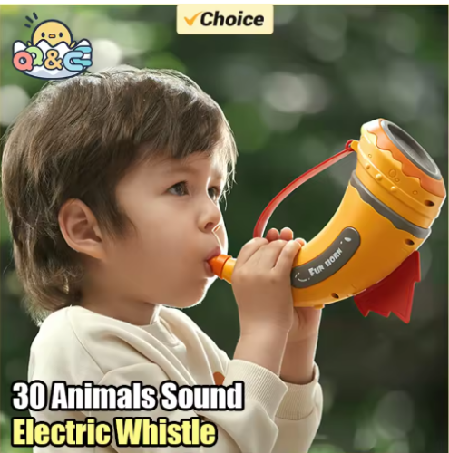 صورة 30 الحيوان الصوت الكهربائية صافرة التجمع تأثيرات محاكاة المكالمات صفارات القرن لعب فتاة الأطفال الموسيقى لعبة تعليمية للأطفال