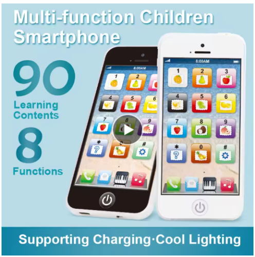 صورة الأطفال محاكاة الهاتف الطفل الموسيقية في وقت مبكر ألعاب تعليمية الإنجليزية تعلم الهاتف المحمول مع ضوء الصوت لعبة الصوتية المحمول للأطفال