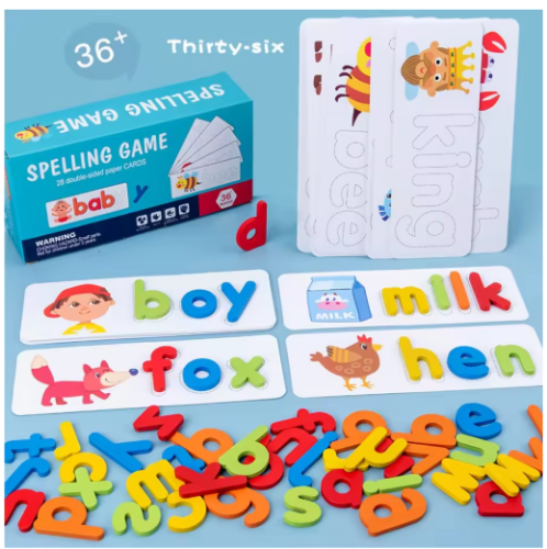 صورة مونتيسوري الأبجدية التهجئة كلمة خشبية الرياضيات لعب الاطفال التعليمية التدريس الإنجليزية الأبجدية بطاقات لغز لعبة لعب للتعلم