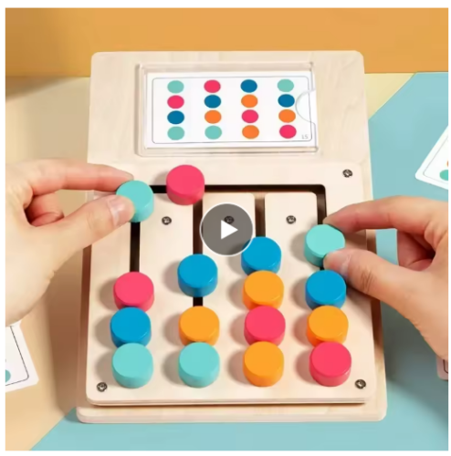 صورة مونتيسوري خشبية اللون الشكل مطابقة الإدراك لعبة تعليمية مجلس التعليم المبكر الأطفال الدماغ المنطق التفكير تطوير اللعب