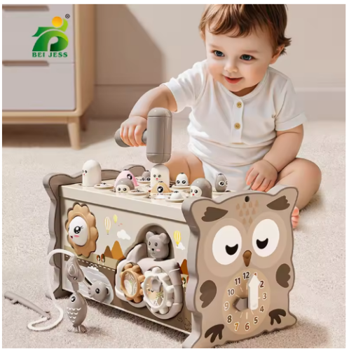 صورة الأطفال لعبة مونتيسوري الحسية المغناطيسية التعليمية الصيد البومة مشغول مجلس الخلد لعبة عدد إكسيليفون لهدايا الأطفال الصغار 3 سنوات