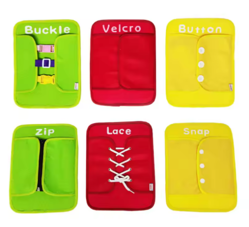 صورة أطفال غرامة التدريب الحركي ألعاب مونتيسوري القماش مشغول مجلس زر سستة لغز لعبة المهارات الحياتية لعب للتعلم للأطفال 2-4 سنوات