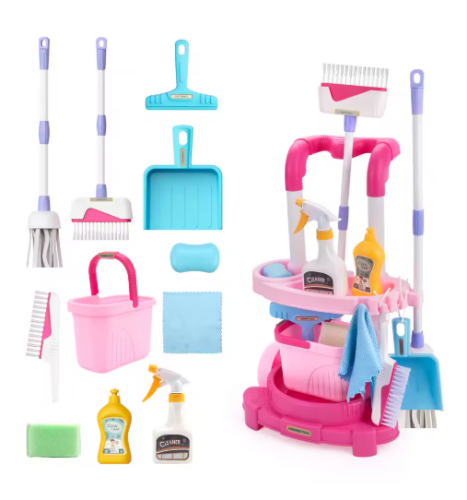 صورة 12 قطعة/المجموعة الاطفال تنظيف مجموعة مع عربة اليد مقلد الحياة تنظيف اللعب التظاهر اللعب النظافة تنظيف اللعب منزل لعبة الفتيان والفتيات