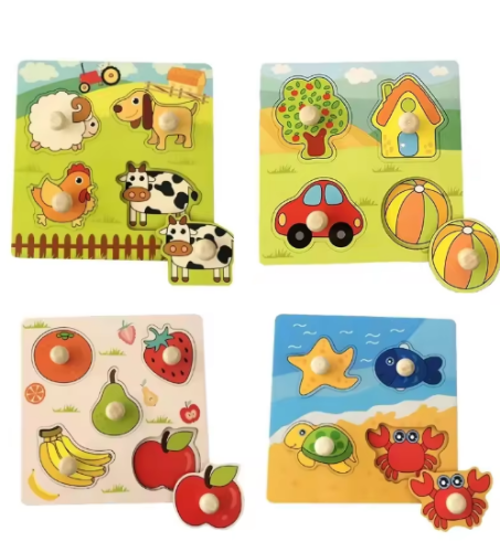 صورة ألعاب ألغاز مونتيسوري الخشبية للأطفال 1 2 3 سنوات ألعاب تعليمية تعليمية للأطفال هدايا عيد ميلاد الطفل