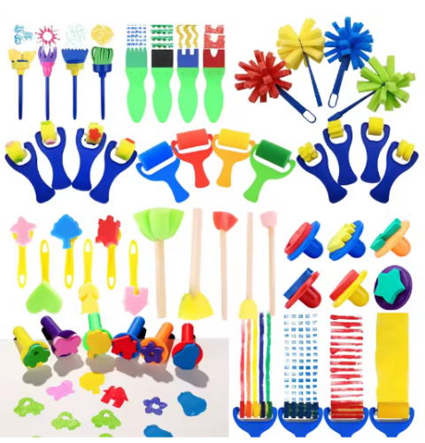 صورة اللوحة الطباعة الإسفنج فرشاة مكتب ثقافة اللوازم التعليمية الفن الحرفية أدوات الرسم الكتابة على الجدران الأسطوانة ختم Stamps TMZ