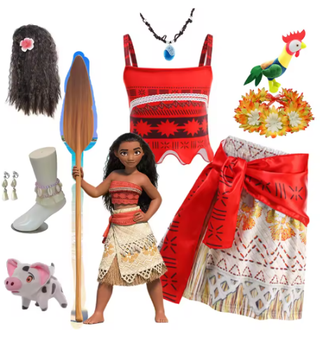 صورة أحدث فيلم ديزني الأميرة موانا 2 فستان الفتيات تأثيري فايانا كرنفال حفلة المحيط مغامرة زي الاطفال ملابس تنكرية الزي