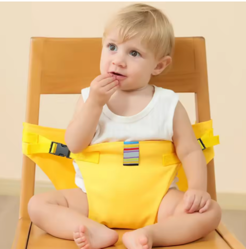 صورة حزام وجبة الطفل المحمول، حزام مقعد الطفل، يمنع الطفل من السقوط، تخزين محمول قابل للطي