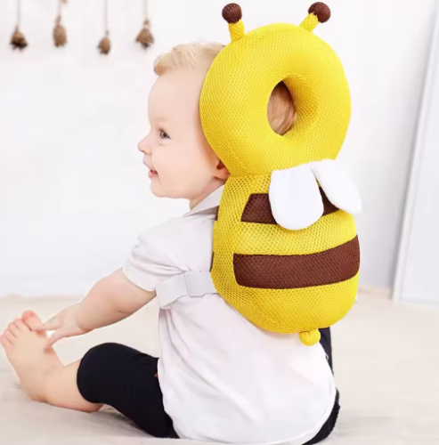 صورة واقي الرأس الخلفي، وسادة حماية الطفل، تعلم المشي، واقي الرأس، وسادة مضادة للسقوط، غطاء خلفي، حمل كرتوني آمن للأطفال