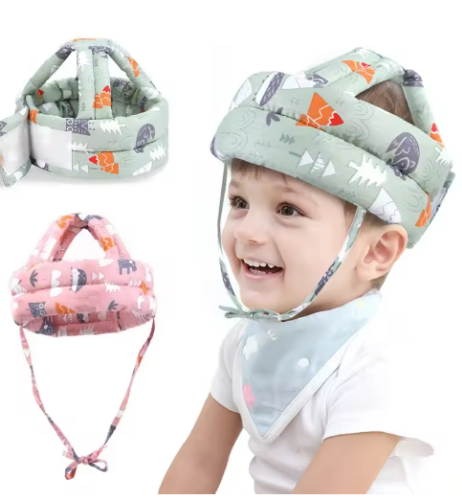 صورة قبعة واقية مضادة للتصادمات، خوذة أمان للأطفال، ناعمة ومريحة لأمن الرأس وحماية قبعات قابلة للتعديل للأطفال الصغار