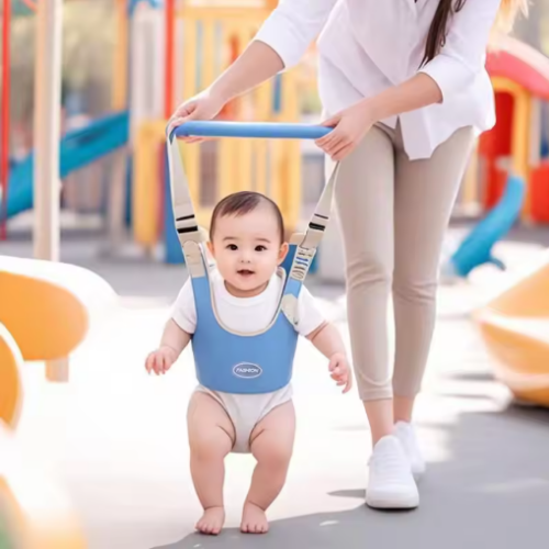 صورة حزام مساعد للمشي للأطفال، حزام أمان مشاية محمول قابل للتعديل للأطفال الرضع، حزام أمان لتعلم المشي