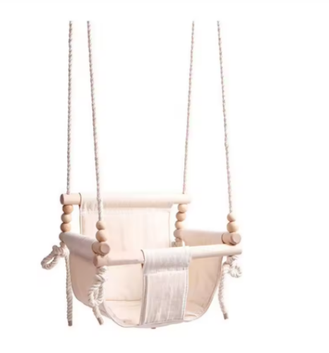 صورة إنز نورديك كرسي معلق للأطفال ، أرجوحة طفل ، منزل رضيع ، قماش داخلي ، سلة معلقة صغيرة ، هزاز