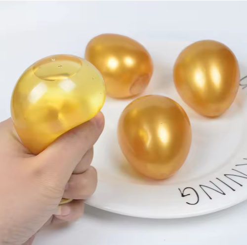 صورة محاكاة البيض الذهبي البيض خدعة الشباب الناس لعبة تعليمية مضحك الضغط تنفيس البيض ضغط الكرة هدية SquishyStresd المخلص