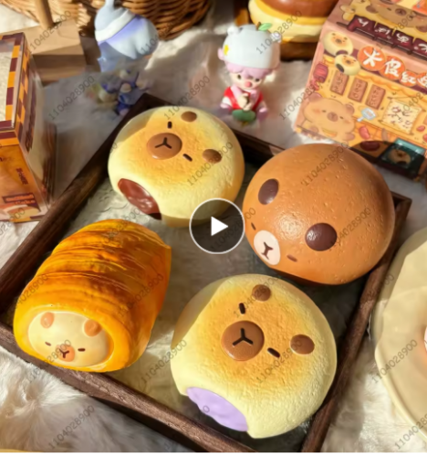 صورة كابيبارا مخبز بطيئة الارتفاع اسفنجي كابيبارا لعبة الخبز المعجنات كعكة ضغط الإجهاد الإغاثة اليد الاسترخاء هدية لينة انتعاش