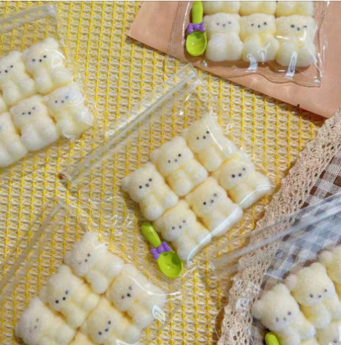 صورة 1 قطعة ستة ألعاب الدب الصغير المتتالية لطيف أفخم الحسية سيليكون انتعاش بطيء قرصة الضغط لعبة